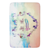 Eenhoring Abstracte Kunst Memory Foam   Badmat (Voorkant Verticaal)