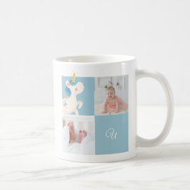 Eenhoring • Alfabet Monogram Mooie Baby Shower Koffiemok