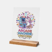 Eenhoring Arcade Machine Eenhoring Afdrukklaar POD Acryl Bord (Hoek)