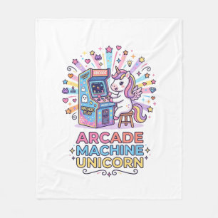Eenhoring Arcade Machine Eenhoring Afdrukklaar POD Fleece Deken