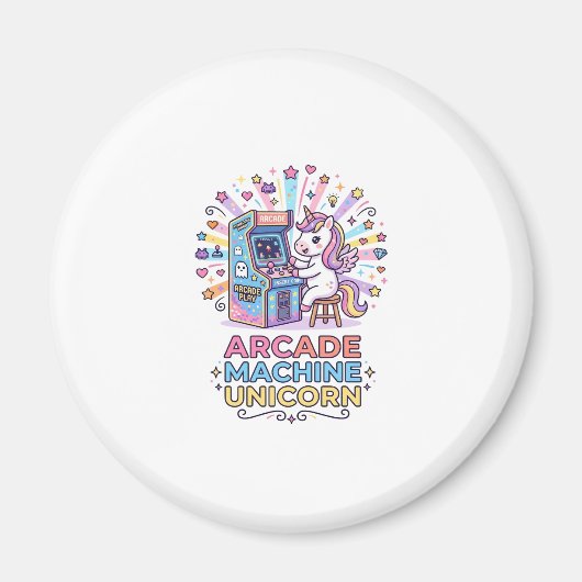 Eenhoring Arcade Machine Eenhoring Print Klaar POD Magneet (Voorkant)