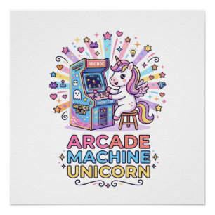 Eenhoring Arcade Machine Eenhoring Print Klaar POD Perfect Poster