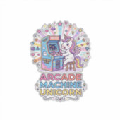 Eenhoring Arcade Machine Eenhoring Print Klaar POD Sticker (Voorkant)