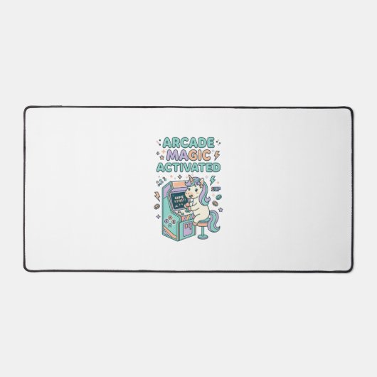 Eenhoring Arcade Magie Geactiveerd Trendy Product  Bureaumat (Voorkant)
