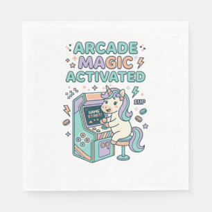 Eenhoring Arcade Magie Geactiveerd Trendy Product Servet