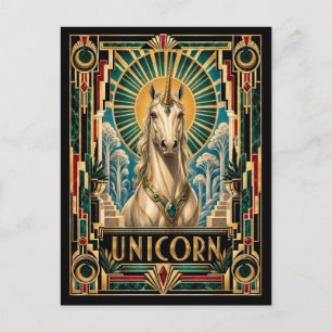 Eenhoring, Art Deco Mythisch Briefkaart