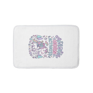 Eenhoring Avontuur Hoorn Geactiveerd Cute Pastel G Badmat