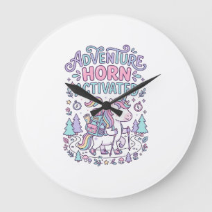 Eenhoring Avontuur Hoorn Geactiveerd Cute Pastel G Grote Klok