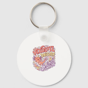 Eenhoring Axolotl Eenhoring Spat Fantasievol Witte Sleutelhanger