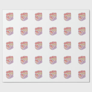 Eenhoring Axolotl Eenhoring Spat Fantasievolle Wit Cadeaupapier
