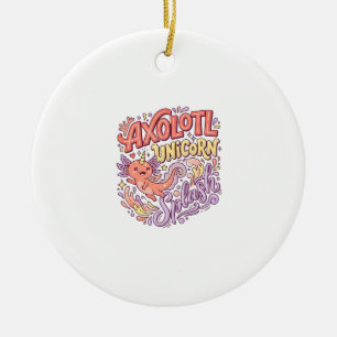 Eenhoring Axolotl Eenhoring Spat Fantasievolle Wit Keramisch Ornament
