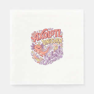 Eenhoring Axolotl Eenhoring Spat Fantasievolle Wit Servet