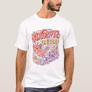 Eenhoring Axolotl Eenhoring Spat Fantasievolle Wit T-shirt
