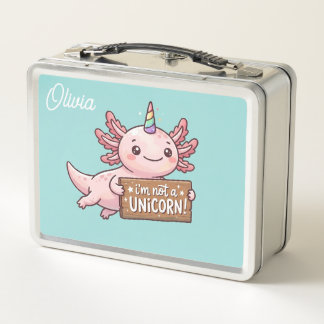 Eenhoring Axolotl Lunchbox - Aangepaste naam Regen