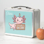 Eenhoring Axolotl Lunchbox - Aangepaste naam Regen (In situ)