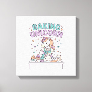 Eenhoring Bakken Eenhoring Trendy Product Grafisch Canvas Afdruk