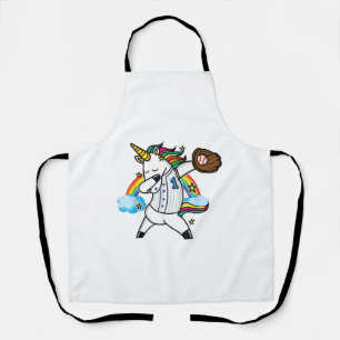 Eenhoring Baseball Regenboog Baseball Liefhebber I Schort