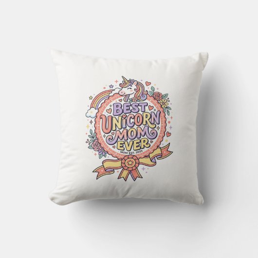Eenhoring Beste Eenhoring Moeder Ooit Whimsical Za Kussen (Voorkant)