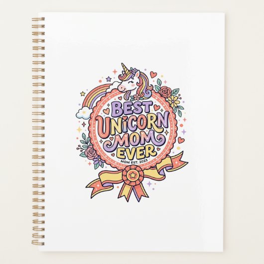Eenhoring Beste Eenhoring Moeder Ooit Whimsical Za Planner (Voorkant)