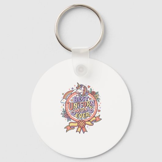 Eenhoring Beste Eenhoring Moeder Ooit Whimsical Za Sleutelhanger (Voorkant)