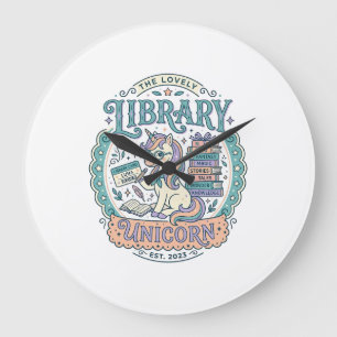 Eenhoring Bibliotheek Eenhoring Whimsical Grafisch Grote Klok