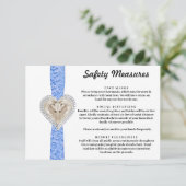 Eenhoring Blauwe Kant Veiligheidsmaatregelen Informatiekaartje (Staand voorkant)