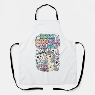 Eenhoring Boba Eenhoring Club Kawaii Typografie On Schort