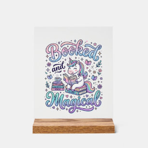 Eenhoring Boek en Magisch Cadeau Idee Typografie D Acryl Bord