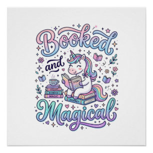 Eenhoring Boek en Magisch Cadeau Idee Typografie D Perfect Poster