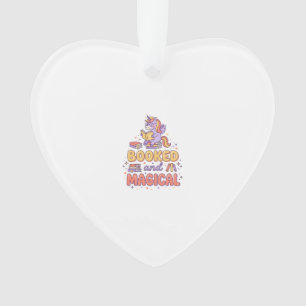Eenhoring Boek en Magische Print Klaar Witte Achte Ornament