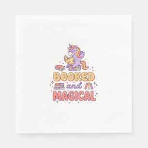 Eenhoring Boek en Magische Print Klaar Witte Achte Servet
