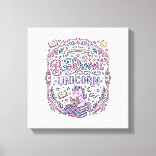 Eenhoring Boekhouder Eenhoring Speels Schattig Cad Canvas Afdruk
