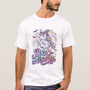 Eenhoring Boo-nicorn Premium Vector Vector Ontwerp T-shirt