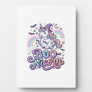 Eenhoring Boo-nicorn Premium Vector Vectorontwerp_ Fotoplaat
