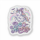 Eenhoring Boo-nicorn Premium Vector Vectorontwerp_ Sticker (Voorkant)