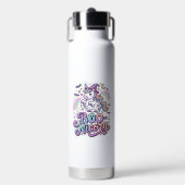 Eenhoring Boo-nicorn Premium Vector Vectorontwerp_ Waterfles (Voorkant)