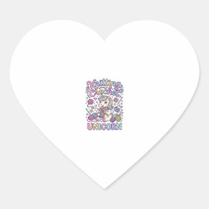 Eenhoring Breien Haak Eenhoring Betoverende Witte  Hart Sticker