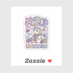 Eenhoring Breien Haak Eenhoring Betoverende Witte Sticker