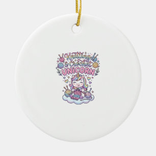 Eenhoring Breien Haak Eenhoring Schattige Typograf Keramisch Ornament