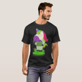 Eenhoring Bruidegom Bloem Trouwen T-shirt (Voorkant volledig)