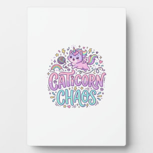 Eenhoring Caticorn Chaos Mooie Pastel Product Graf Fotoplaat