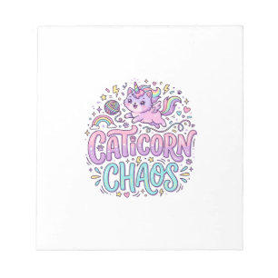Eenhoring Caticorn Chaos Mooie Pastel Product Graf Notitieblok