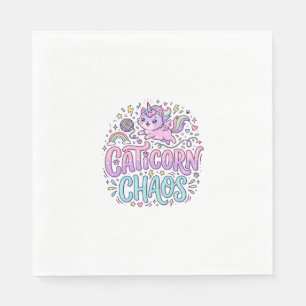 Eenhoring Caticorn Chaos Mooie Pastel Product Graf Servet