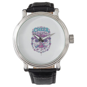 Eenhoring Cheer Eenhoring Geest Kleurrijk POD Kuns Horloge