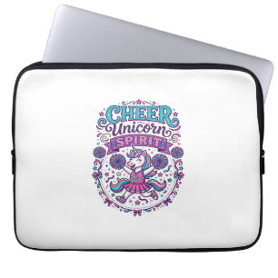 Eenhoring Cheer Eenhoring Geest Kleurrijk POD Kuns Laptop Sleeve
