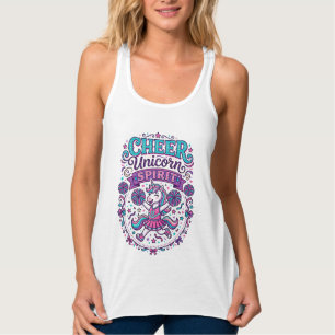Eenhoring Cheer Eenhoring Geest Kleurrijk POD Kuns Tanktop
