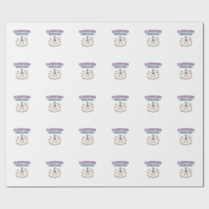 Eenhoring Cloudicorn Dromen Trendy Grafisch T-shir Cadeaupapier