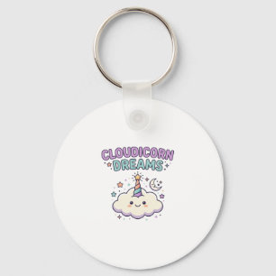 Eenhoring Cloudicorn Dromen Trendy Grafisch T-shir Sleutelhanger