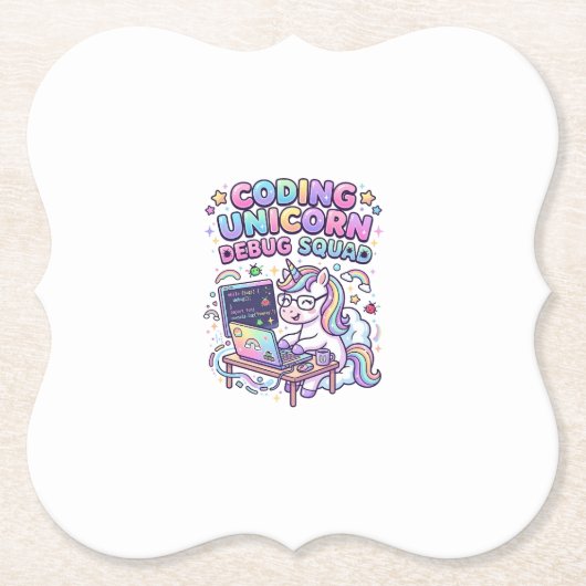 Eenhoring Code Eenhoring Debug Team Charmerende Ma Kartonnen Onderzetters (Voorkant)