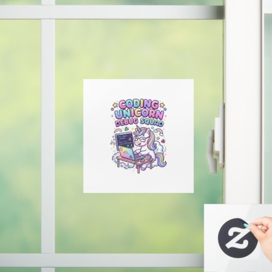 Eenhoring Code Eenhoring Debug Team Charmerende Ma Raamsticker (Huis)